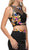 Dancing Queen - 9778 Floral Embroidered Two-piece Mermaid Prom Dress In Black
