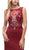 Dancing Queen - 9791 Beaded Sheer Trumpet Prom Dress In Red
