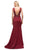 Dancing Queen - 9791 Beaded Sheer Trumpet Prom Dress In Red