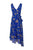 Taylor - 9791M Floral Flutter Paneled Asymmetrical Hem Dress In Blue and Print