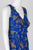 Taylor - 9791M Floral Flutter Paneled Asymmetrical Hem Dress In Blue and Print