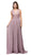 Dancing Queen - 9792 Illusion Plunged Neckline Lace Bodice Prom Dress
