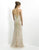 Blush - Strapless Long Dress with Slit 9793 in Nude
