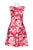 Taylor - 9793M Cap Sleeve Aquarelle Rose Print Dress In Pink and Floral