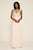 Tadashi Shoji - Embellished Illusion Neckline Sleeveless Gown In Pink and Gold