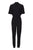 Laundry - 97R24307 Front Zip V-neck Jumpsuit In Black