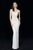 Angela and Alison - 981155 Sleeveless Beaded Gown with Cape In White