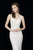 Angela and Alison - 981155 Sleeveless Beaded Gown with Cape In White