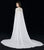 Angela and Alison - 981155 Sleeveless Beaded Gown with Cape In White