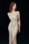 Angela and Alison - 981161 Plunging V-Neck Embellished Gown In White and Neutral