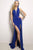 Embellished V-neck with Hood Evening Dress 24995