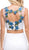 Dancing Queen - 9820 Floral Embroidered High Slit Two-Piece Prom Dress In White