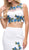 Dancing Queen - 9820 Floral Embroidered High Slit Two-Piece Prom Dress In White