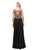 Gilded Lace Illusion A-Line Prom Dress in Black