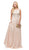 Elegant Lace Illusion A-Line Long Prom Dress - ADASA