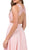 Dancing Queen - 9851 Beaded Lace Jewel Neck A-line Prom Dress in Pink