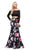 Dancing Queen - 9862 Printed Two-Piece Off Shoulder with Sleeves Prom Dress