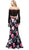 Dancing Queen - 9862 Printed Two-Piece Off Shoulder with Sleeves Prom Dress