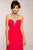 Jeweled and Ruched Halter Neck Empire Waist Sheath Dress JVN98641