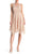Taylor - 1190M Sleeveless V Neck Allover Lace Handkerchief Hem Dress In Neutral