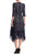 Taylor - 1239M Quarter Length Sleeved Handkerchief Hem Lace Midi Dress In Blue and Neutral