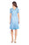 Tadashi Shoji - Short Sleeve Lace A-Line Dress In Blue