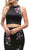 Dancing Queen - 9873 Two Piece Halter Mermaid Evening Dress in Black