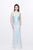 Primavera Couture - Sleeveless V Neck Starburst Sheath Dress 9874 in White