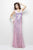 Primavera Couture - Sleeveless V Neck Starburst Sheath Dress 9874 in Pink