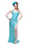 Primavera Couture - Vibrant sequined spaghetti strapped gown 9877 in Green