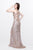 Primavera Couture - Vibrant sequined spaghetti strapped gown 9877 in Champagne