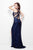 Primavera Couture - Vibrant sequined spaghetti strapped gown 9877 in Purple