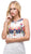 Dancing Queen - 9883 Two Piece Floral Print Mermaid Prom Dress In White