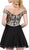 Dancing Queen - 9983 Metallic Appliqued Off Shoulder Homecoming Dress in Black