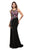 Dancing Queen - 9884 Scoop Embroidered Floral Applique Evening Dress