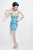 Primavera Couture - 9884 Sweetheart Fitted Cocktail Dress in Blue
