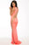 Attractive Sleeveless Form Fitting Dress with a Sheer Illusion Panel 98886