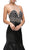 Dancing Queen - 9890 Jeweled Illusion Halter Mermaid Evening Dress in Black