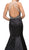 Dancing Queen - 9890 Jeweled Illusion Halter Mermaid Evening Dress in Black