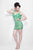 Primavera Couture - 9895 Cowl Back Sequined Cocktail Dress in Green