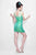 Primavera Couture - 9896 Sheered Sequin Cocktail Dress  in Green