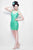 Primavera Couture - 9896 Sheered Sequin Cocktail Dress  in Green