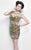 Primavera Couture - 9899 Sequined Illusion Jewel Sheath Dress in Green