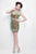 Primavera Couture - 9899 Sequined Illusion Jewel Sheath Dress in Green
