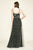 Tadashi Shoji - Sequined Sweetheart Tulle Skirt Gown In Black and Silver