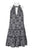 Laundry - 98S24104 Halter Plunging Cutout Paneled Print Dress In Black