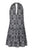 Laundry - 98S24104 Halter Plunging Cutout Paneled Print Dress In Black