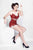 Primavera Couture Beaded Illusion Halter Sheath Dress 9905 - 1 pc Red In Size 2 Available 