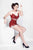 Primavera Couture - 9905 Beaded Illusion Halter Sheath Dress in Red