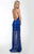 99099 Beaded Lace Halter Neck Sheath Dress